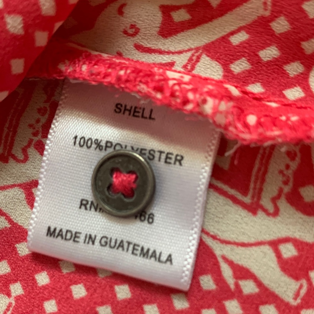 41 Hawthorn Red Elephant Print Blouse - Picture 6 of 6